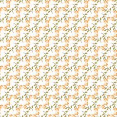  Elegant Abstract Floral Pattern with Delicate Leaves and Blossoms
