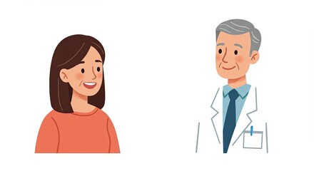 Doctor and Patient Consultation Illustration
