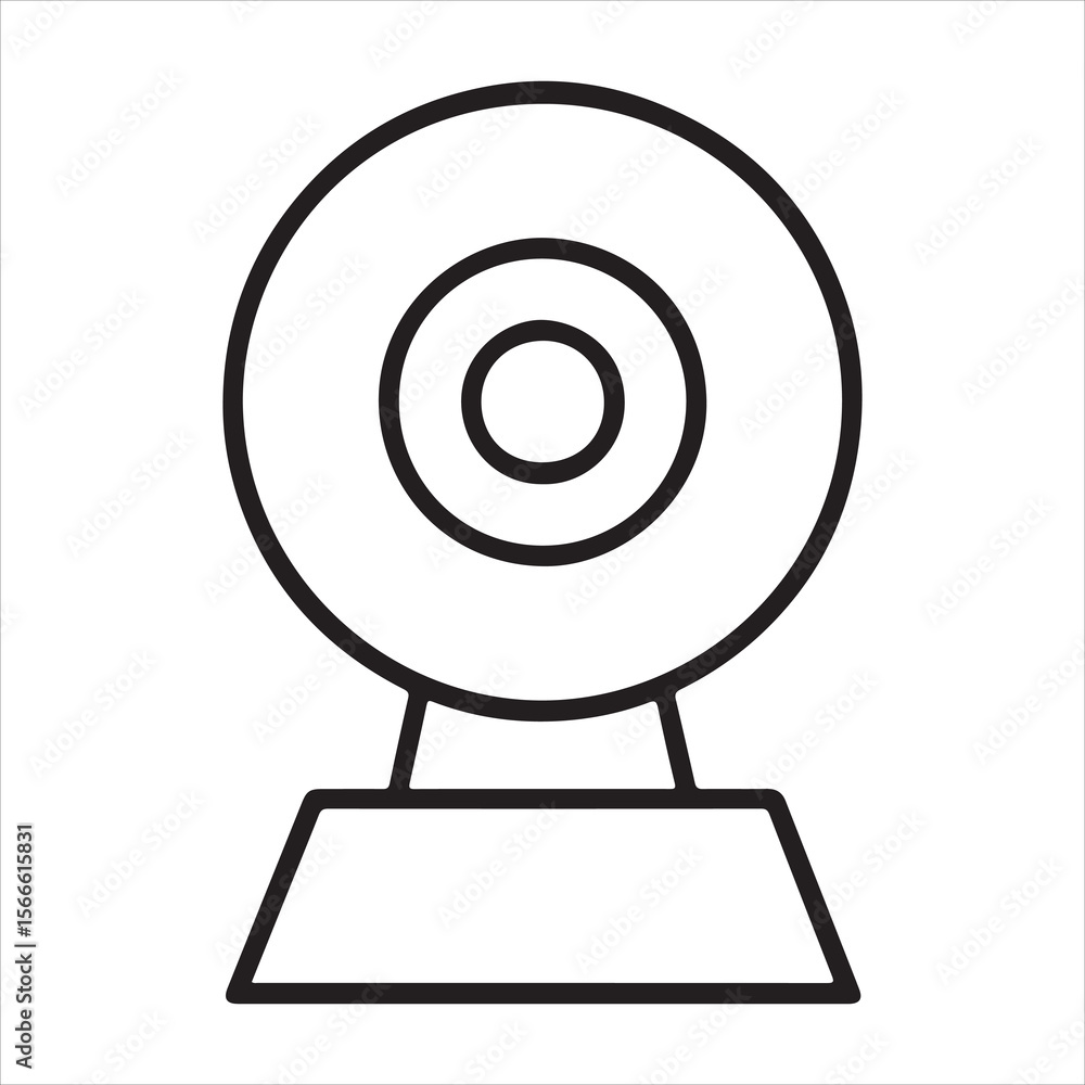 Poster web vector target icon with an arrow, representing digital aim