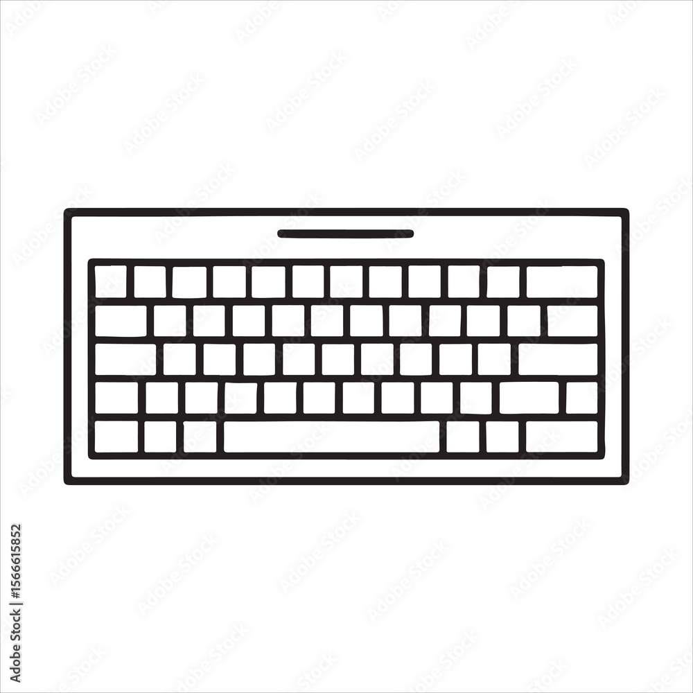 Poster isolated black computer keyboard key for modern technology and business communication