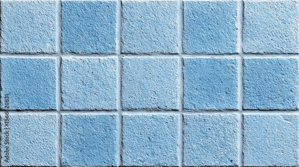Poster light blue concrete blocks are forming a seamless pattern, creating a textured and geometric backdro