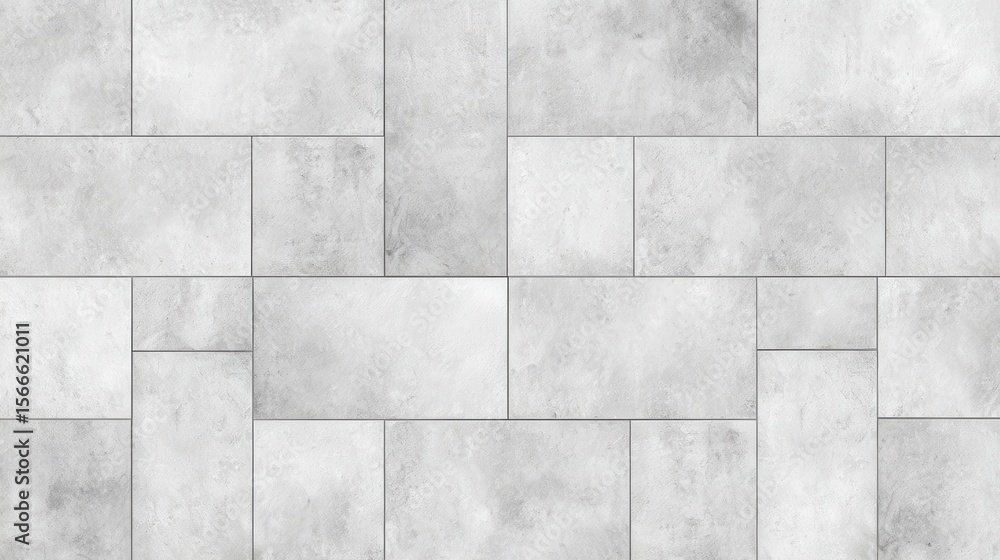 Poster gray concrete tiles forming irregular geometric pattern, ideal for architectural rendering and desig