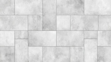 Gray concrete tiles forming irregular geometric pattern, ideal for architectural rendering and design backgrounds