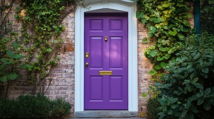 style purple front door