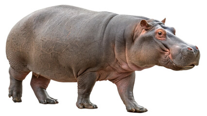 Obraz premium Hippopotamuses, isolated transparent background