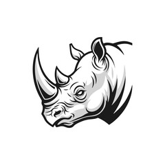 rhino head vector illustration