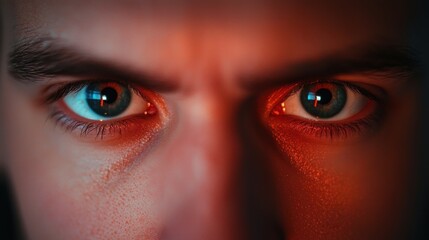Intense Close-Up Portrait of a Person's Striking Eyes
