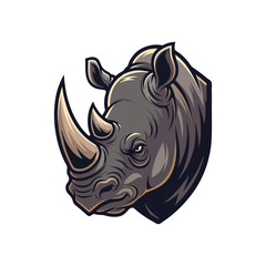 rhino head vector logo