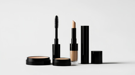 Stylish makeup product mockup featuring eyeliners isolated on white for muck up
