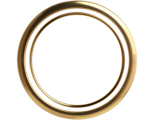 Obraz premium Elegant golden rings beautifully curve to form a sleek and versatile metallic design element.