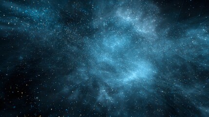 Fototapeta premium Cosmic abstract background galactic dust cloud starry particle glowing energy field captured high resolution human eye perspective custom cosmic black blue backdrop ideal sci fi astronomy NFT art
