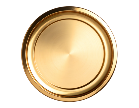 This radiant golden disc features a beautiful brushed texture and a polished reflective rim. - Powered by Adobe