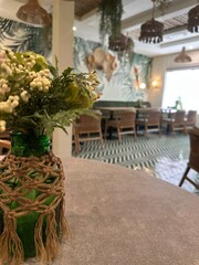Beautiful decorations of a café