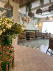Beautiful decorations of a café