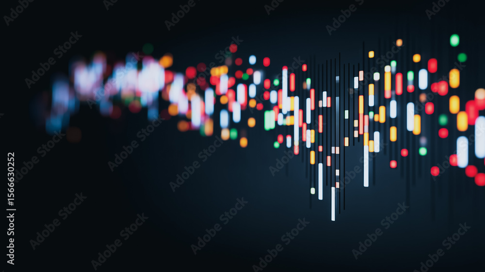 Poster abstract data stream: an evocative artistic representation of data visualization, this image capture