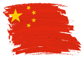 China flag background paint splash brushstroke