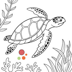 sea turtle vector illustration