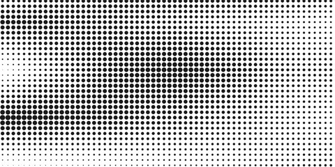 Grunge halftone gradient background. Faded grit noise texture. White and black sand wallpaper. Retro pixelated backdrop. Anime or manga style comic overlay. Vector graphic design textured template