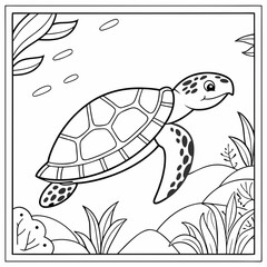 sea turtle vector illustration
