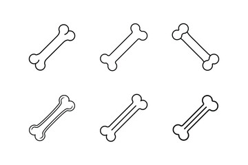 pet chew bone line art vector illustration
