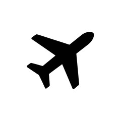 Obraz premium very simple flat and single minimalist ing Plane Silhouettes in black on a white background