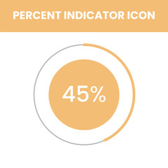 45 Percent Circular Indicator Icon