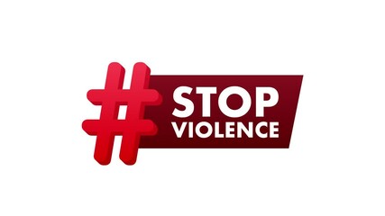 Dynamic Animation of Stop Violence Hashtag Message Design
