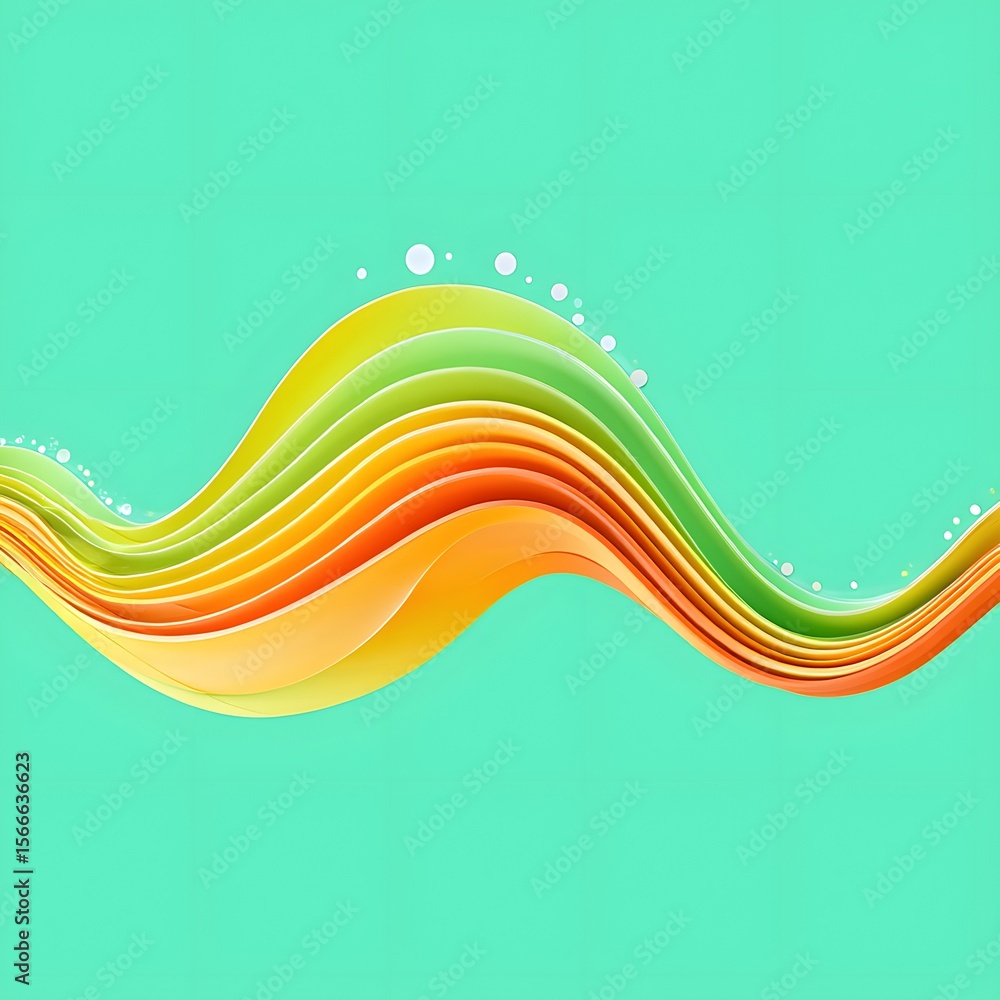 Aufkleber abstract colorful wave background design for website banner and presentation template