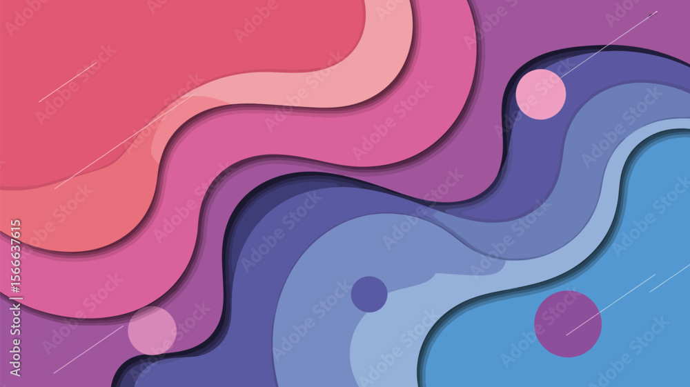 Poster abstract background with colorful layers and circles creating a modern and vibrant design