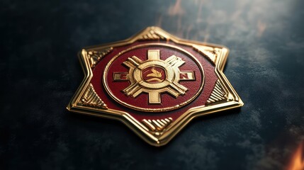 helmet fire department badge