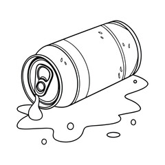 Spilled Soda Can drink liquid