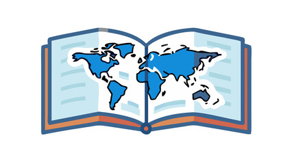 Flat Education and E-Learning Icon on White Background – Book, Graduation Cap, Online Class, Certificate, Exam, Course Tools and More