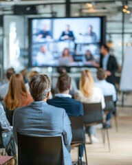 Modern interview with digital presentation tools