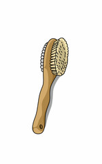 Natural wooden Back brush. Cleaning tool