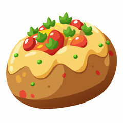 vector illustration of a pizza
