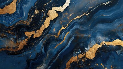 elegance blue gold marble
