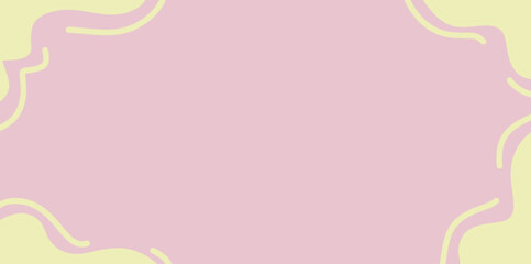 Vector illustration of abstract background of swirling bubble pattern and small lines following light yellow with pink background authentic vintage trendy style is very good to use for poster decorati