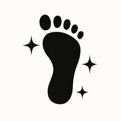 very simple flat and single minimalist Twinkling Plane Step Silhouettes in black on a white background