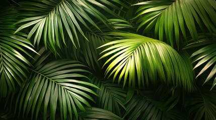 nature tropical palm leaf