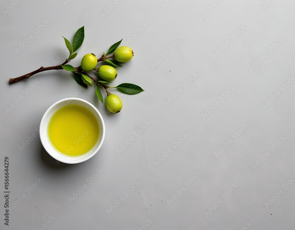 Poster the image features a light gray backdrop upon which a simple composition is arranged. a small white 