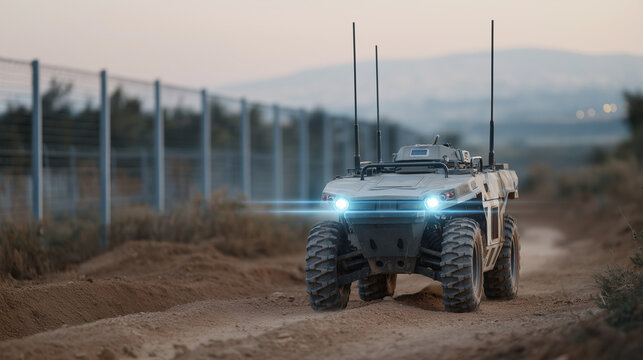 Unmanned Ground Vehicle Enhancing Military Base Security Patrols