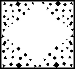 Abstract black geometric seamless pattern vector background