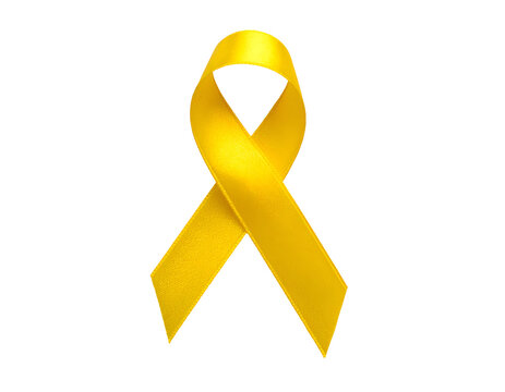 This vibrant yellow ribbon represents a powerful symbol of awareness, hope, and support for various significant causes.