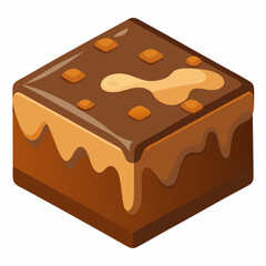 chocolate cake isolated