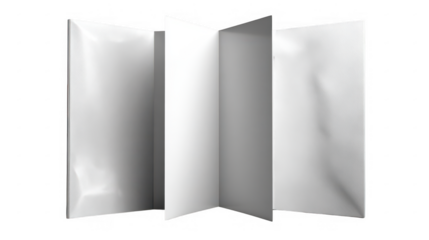 White brochure mockup isolated on transparent background