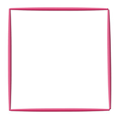 3D pink photo frame shap,square