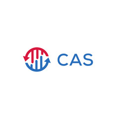 CAS Letter Initial Logo Design Template Vector Illustration