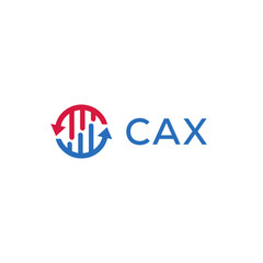 CAX Letter Initial Logo Design Template Vector Illustration