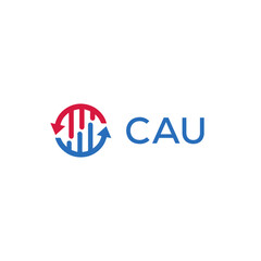 CAU Letter Initial Logo Design Template Vector Illustration