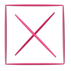 cross, mark, red, 3d, icon, pencil, color, drawing, pen, school, office, education, art, object, design, crayon, tool, colored, colorful, business, yellow, draw, writing, equipment, closeup, isolated